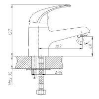 Смеситель для раковины Haiba Хром арт-HB1003 — фото 4, Смесители для раковины