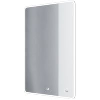 Зеркало POINT, 50x80 см, сенсорный выключатель, LED-подсветка — фото 2, Зеркала в ванную комнату