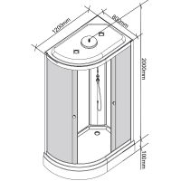 Товар: Душевая кабина Parly Classic Эконом 120x80 R EC1231R 9338 без гидромассажа - фото 2 Душевая кабина Parly Classic Эконом 120x80 R EC1231R 9338 без гидромассажа — фото 2, Душевые кабины