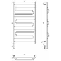 Электрический полотенцесушитель Сунержа Элегия 3.0 1000x500 L 30-5818-1050 Белый матовый — фото 3, Электрические полотенцесушители