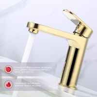 Товар: Смеситель для раковины Raglo R50.10.23 Золото матовое - фото 10 Смеситель для раковины Raglo R50.10.23 Золото матовое — фото 10, Смесители для раковины