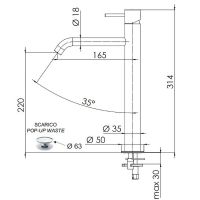 Смеситель для раковины Remer X-Style X10LXLDO Золото глянцевое — фото 2, Смесители для раковины