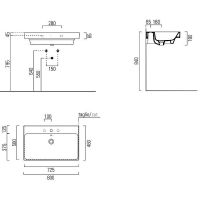 Товар: Раковина GSI Nubes 80 9622011 Белая - фото 4 Раковина GSI Nubes 80 9622011 Белая — фото 4, Раковины