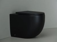 Унитаз Ceramicanova Metropol Rimless CN4004MB приставной Черный матовый с сиденьем Микролифт — фото 13, Приставные унитазы