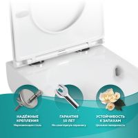 Унитаз Owl 1975 WaveCirkel-H TOWLT190801 подвесной с сиденьем Микролифт — фото 5, Подвесные унитазы