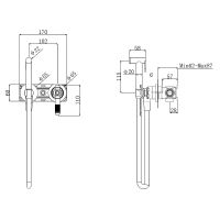 Гигиенический душ со смесителем Bronze de Luxe 1760'S Loft 3253SB Черный матовый — фото 4, Гигиенические души