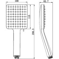 Ручной душ Swedbe Calypso 5057 Хром — фото 4, Лейки для душа