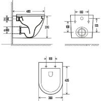 Товар: Унитаз AQUAme AQM2002MGR подвесной Серый с сиденьем Микролифт - фото 2 Унитаз AQUAme AQM2002MGR подвесной Серый с сиденьем Микролифт — фото 2, Унитазы