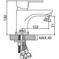 Товар: Смеситель для раковины Ledeme H03 1003L Хром - фото 4 Смеситель для раковины Ledeme H03 1003L Хром — фото 4, Смесители для раковины