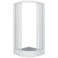 Душевой уголок Bas Басфор 90х90 ШТ00012 профиль Белый стекло Грейп — фото 3, Душевые уголки