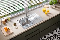 Мойка для кухни ELEGANT 30 LEI 90 FI 810X510 в комплекте с сифоном 1130551, — фото 3, Кухонные мойки