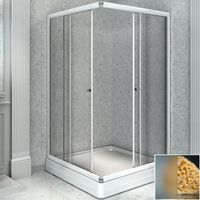 Душевой уголок Radomir 100x110 R 1-03-1-2-0-1231 с поддоном профиль Белый стекло матовое — фото 1, Душевые уголки