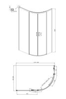 Товар: Душевой уголок Ambassador Queen 120х80 11011103L профиль Хром стекло прозрачное - фото 7 Душевой уголок Ambassador Queen 120х80 11011103L профиль Хром стекло прозрачное — фото 7, Душевые уголки