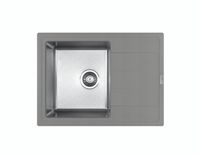 Florentina Мойка "Комби" 650, серый шелк FS — фото 1, Кухонные мойки