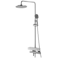 Душевая система Lemark Tropic LM7010C с термостатом Хром — фото 1, Душевые стойки