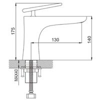 Смеситель для раковины Rose R16F R1601F Белый Хром — фото 2, Смесители для раковины