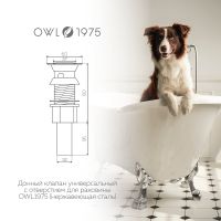 Донный клапан Owl 1975 OWLKL004 click-clack Хром — фото 2, Донные клапаны