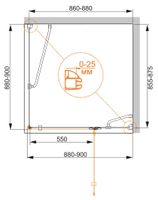 Душевой уголок CEZARES BERGAMO-W-A-1-90-C-Cr-R — фото 2, Душевые уголки
