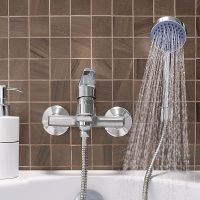 Смеситель для ванны Ростовская Мануфактура Сантехники SL132-009E Хром — фото 5, Для душа и ванны