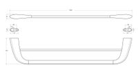 Полотенцедержатель двойной CEZARES LINER-THD-60-GM — фото 3, Прочие аксессуары и комплектующие