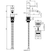Товар: Смеситель для биде Bossini Teo Z00702.094 Никель шлифованный - фото 2 Смеситель для биде Bossini Teo Z00702.094 Никель шлифованный — фото 2, Смесители для биде