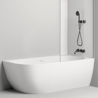 Ванна из искусственного камня Salini Sofia Corner R 170х85 102514G Белая глянцевая — фото 1, Ванны из искусственного камня