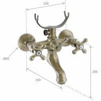 Смеситель для ванны Remer Liberty 05LIVO Бронза — фото 2, Смеситель для ванны