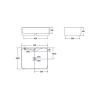 Раковина-чаша Point Аврора 49 PN43103WB Белая с чёрным — фото 3, Раковины