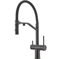 Смеситель для кухни Milacio Ultra MCU.557.TB / латунь / матовый / Total Black / однорычажный / с возможностью подключения фильтра — фото 6, Смесители для кухни