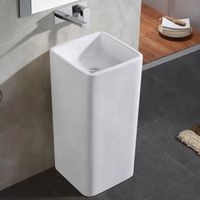 Раковина CeramaLux 40 P7005L Белая — фото 1, Раковины напольные