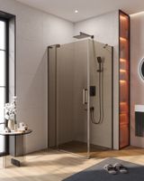 Душевой уголок CEZARES SLIDER-AH-1-80-100/110-BR-GM — фото 1, Прямоугольные душевые уголки