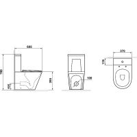 Товар: Унитаз компакт Laguraty 2050A (050A) с бачком и сиденьем Микролифт - фото 2 Унитаз компакт Laguraty 2050A (050A) с бачком и сиденьем Микролифт — фото 2, Унитазы