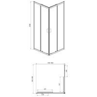 Товар: Душевой уголок Azario Milton 900x900 AZ-ND1142 900 Black профиль Черный стекло прозрачное - фото 2 Душевой уголок Azario Milton 900x900 AZ-ND1142 900 Black профиль Черный стекло прозрачное — фото 2, Душевые уголки