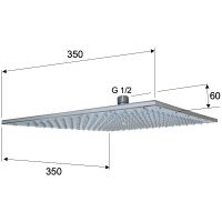 Верхний душ Remer 359SSXLX Хром — фото 2, Верхние души