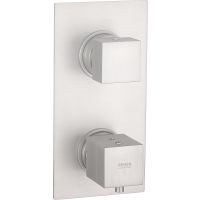 Смеситель для душа Remer Qubica Thermo QT92KBBO с термостатом Белый матовый — фото 1, Смеситель для душа