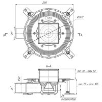 Душевой трап Bronze de Luxe Рыбы 21980-5602 с решеткой Бронза — фото 4, Трапы для душа