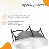 Акриловая ванна Radomir Сорренто 148x148 1-01-0-0-1-037 без гидромассажа — фото 2, Ванны