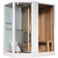 Душевая кабина Orans 180x130 R 89103RW с сауной профиль Белый стекла прозрачные — фото 1, Душевые кабины