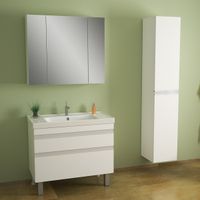 Товар: Тумба GRACE PLUS, 90 см, подвесная/напольная, 2 ящика, с опорами, белый глянец - фото 13 Тумба GRACE PLUS, 90 см, подвесная/напольная, 2 ящика, с опорами, белый глянец — фото 13, Тумбы под раковину