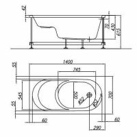 Акриловая ванна Kolpa San Tamia S 140x70 562990 без гидромассажа — фото 2, Акриловые ванны