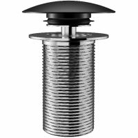 Донный клапан Creavit SF030.SYM click-clack Черный матовый — фото 1, Донные клапаны