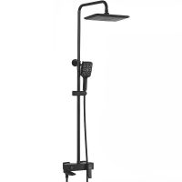 Душевая система Rose R27H R2736H Черная матовая — фото 1, Душевые системы