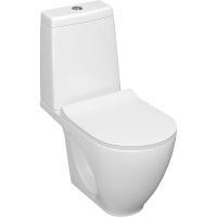 Унитаз компакт Laparet Bianca с бачком и сиденьем Микролифт — фото 1, Унитазы