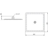 Верхний душ Remer 357UFD40X Хром — фото 2, Верхние души