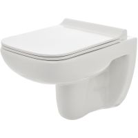 Унитаз AQUAme AQM2007 подвесной Белый глянец с сиденьем Микролифт — фото 1, Подвесные унитазы