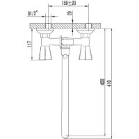 Смеситель для ванны Melodia della vita Dinatro MDV40141 универсальный Хром — фото 2, Смеситель для ванны