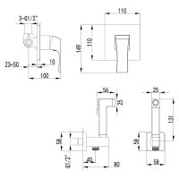 Гигиенический душ со смесителем Lemark Unit LM4519C Хром — фото 2, Гигиенические души