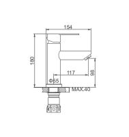 Смеситель для раковины Accoona H103 A96103 Нержавеющая сталь — фото 3, Смесители для раковины