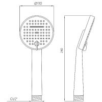Товар: Ручной душ Melodia della vita Standard MKP20438 Хром - фото 4 Ручной душ Melodia della vita Standard MKP20438 Хром — фото 4, Лейки для душа