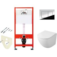 Комплект унитаза Owl 1975 Vind Cirkel-H TOWLT190302 с инсталляцией Tece Profil 9400412 с сиденьем Ми — фото 1, Комплекты унитаз + инсталляция